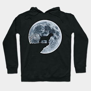 Beagle Halloween Costume Moon Silhouette Creepy Hoodie